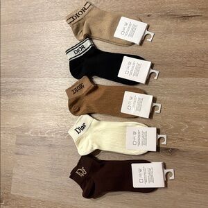 Dior brown GWP Socks bundle of 5